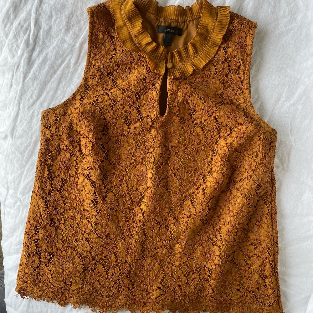 J. Crew like new laced tank top